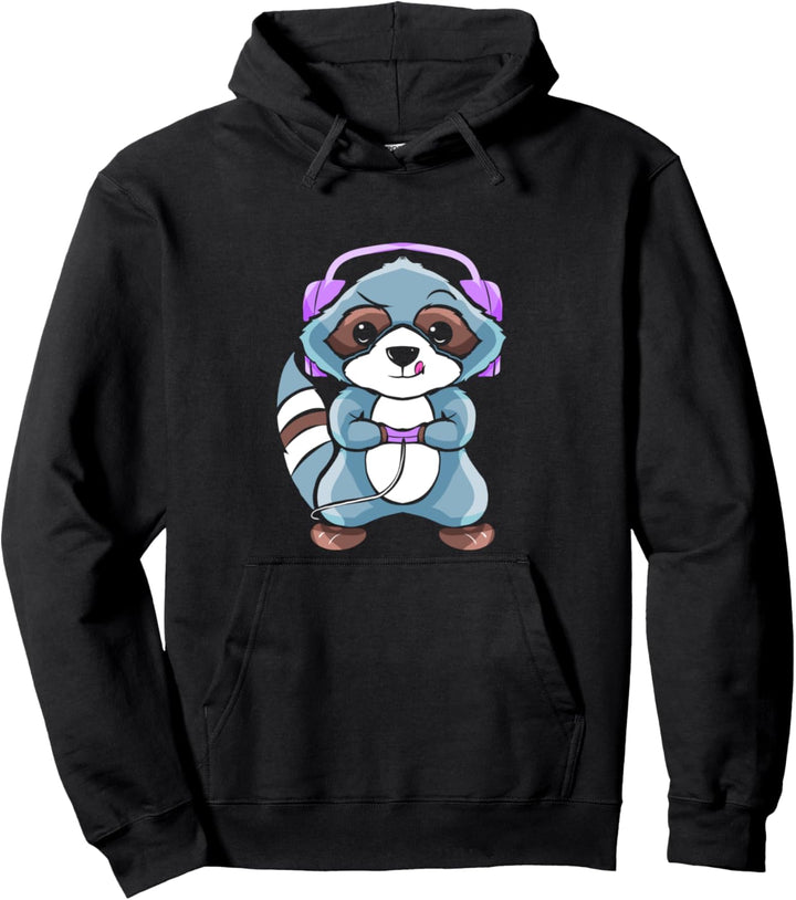 Zocker Waschbär Lustiges Video Gaming Geschenk für Gamer Pullover Hoodie