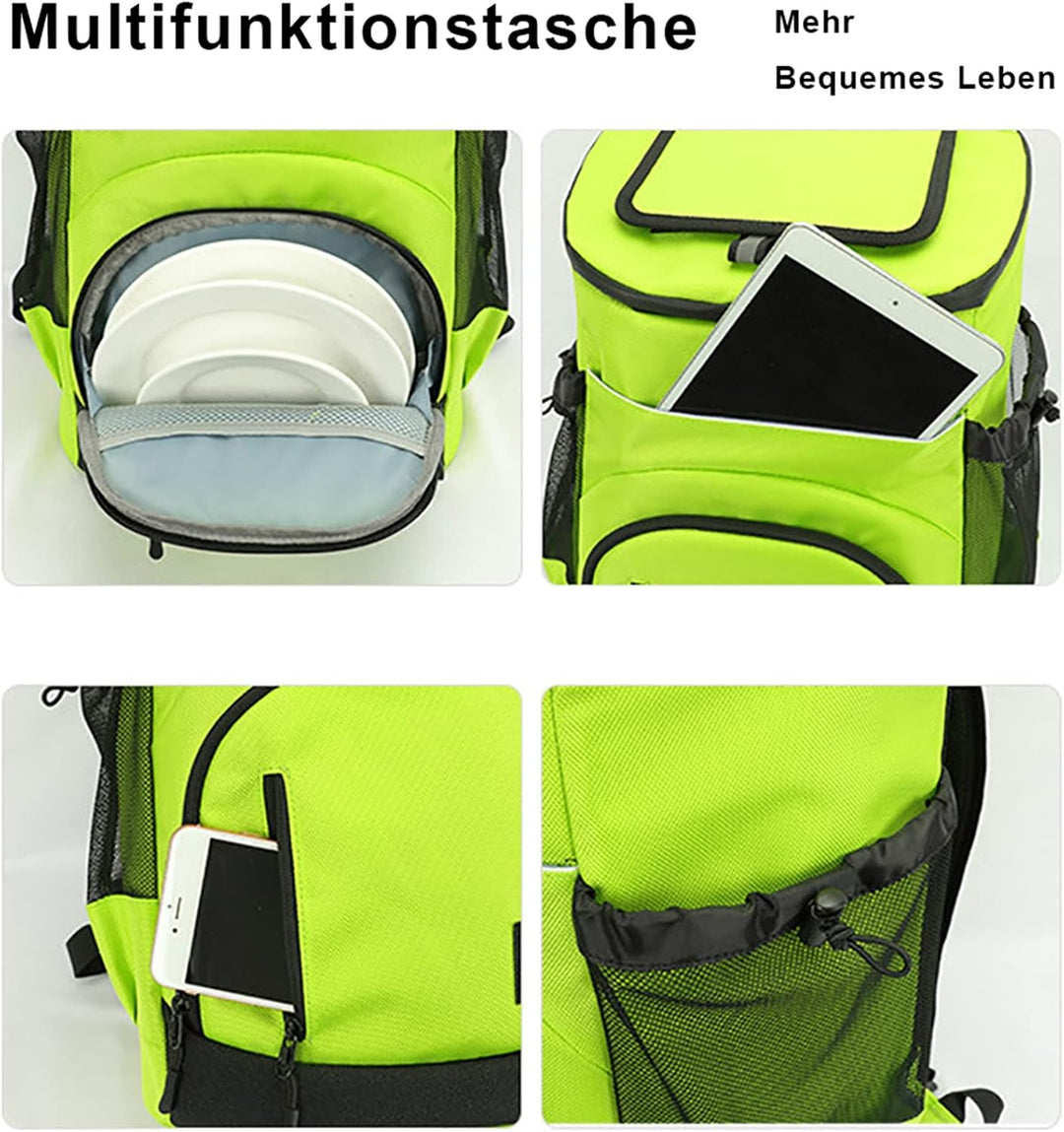 XIUWOUG 33L Kühltasche Gross, Wasserdichten Isolierter Rucksäcke Cooler Bag, Kaltes Bier Picknick Ru