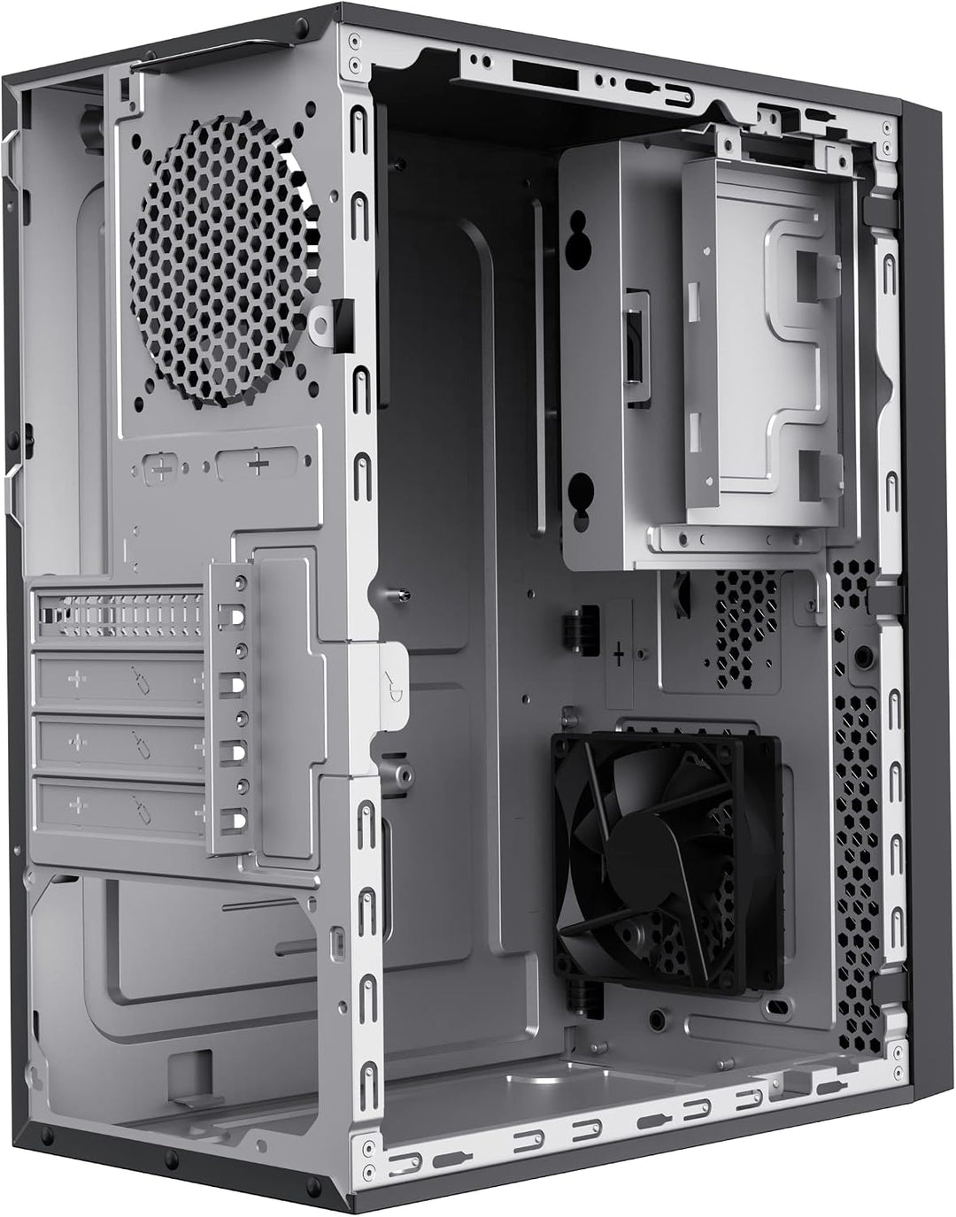 UNYKAch Micro ATX Computergehäuse NUMEN 500 Pro Type C, 17 Liter mit 5 USB-Anschlüssen, kompatibel m