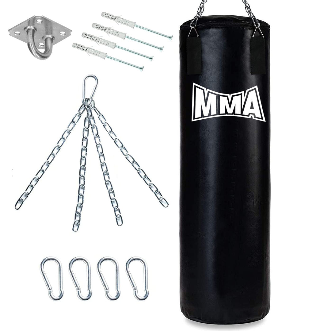 Boxersack Boxsack Hängend Gefüllt Punchingsäcke mit Kette und Deckenhaken [137] 120x30 cm, 120x30 cm