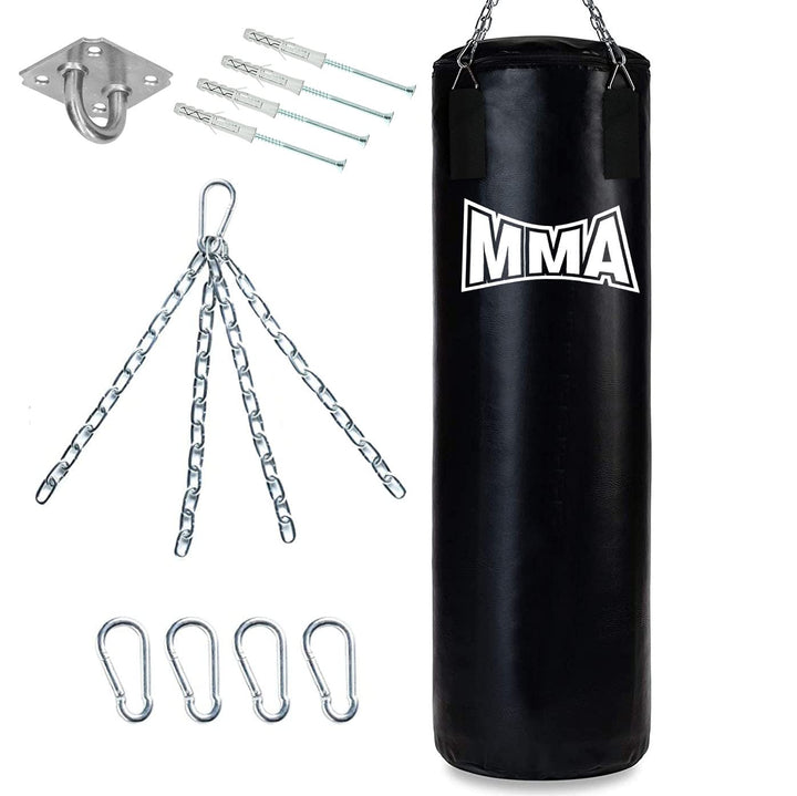 Boxersack Boxsack Hängend Gefüllt Punchingsäcke mit Kette und Deckenhaken [137] 120x30 cm, 120x30 cm