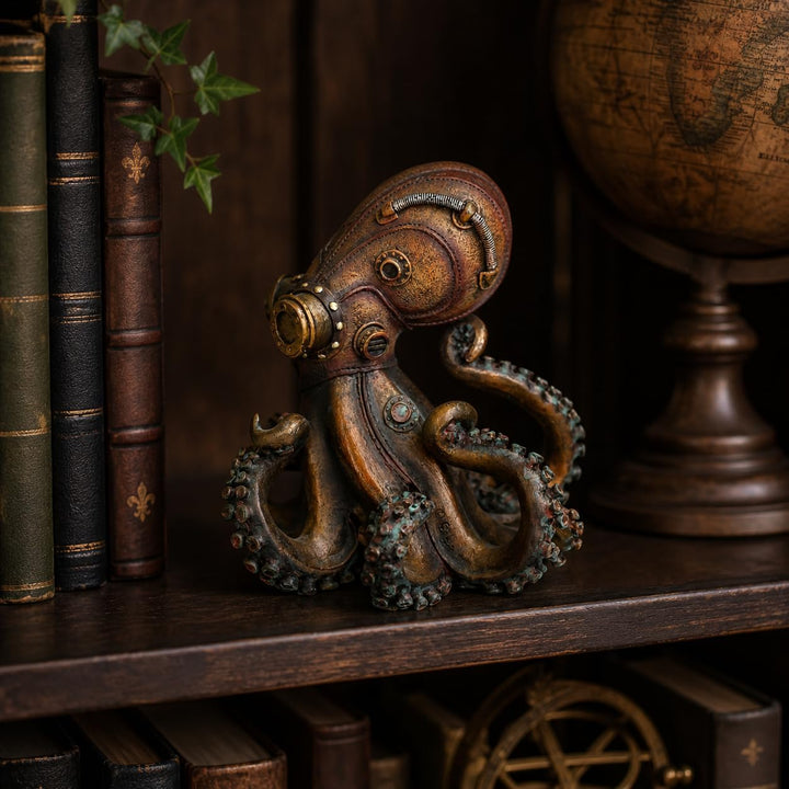 Nemesis Now Octo-Steam Figur 15 cm, bronzefarben, Kunstharz, 21 cm