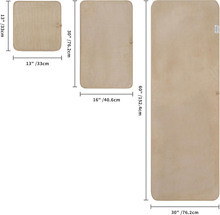 Polyte - Handtuch-Set - schnelltrocknende &amp; fusselfreie Mikrofaser - 6-teilig (Beige), Beige