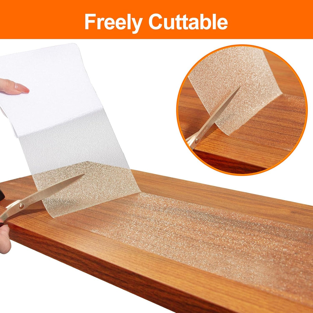 Spurtar Transparent Stufenmatten Innen Treppenstufen Matten, 15 Stück 10 x 81 cm Treppenteppich Anti