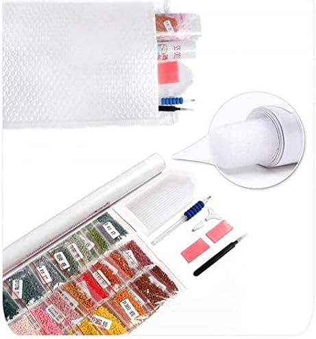 Figured'Art Diamond Painting Erwachsene 40x50cm Ganze Leinwand gerollt Weisse Eule 5D Bilder Eckige