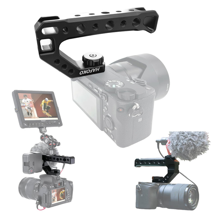 WEWOGA R005 Top Camera Hot Shoe Grip Top Universal Video Stabilisator mit 3 Cold Shoes 1/4 "3/8" Kom
