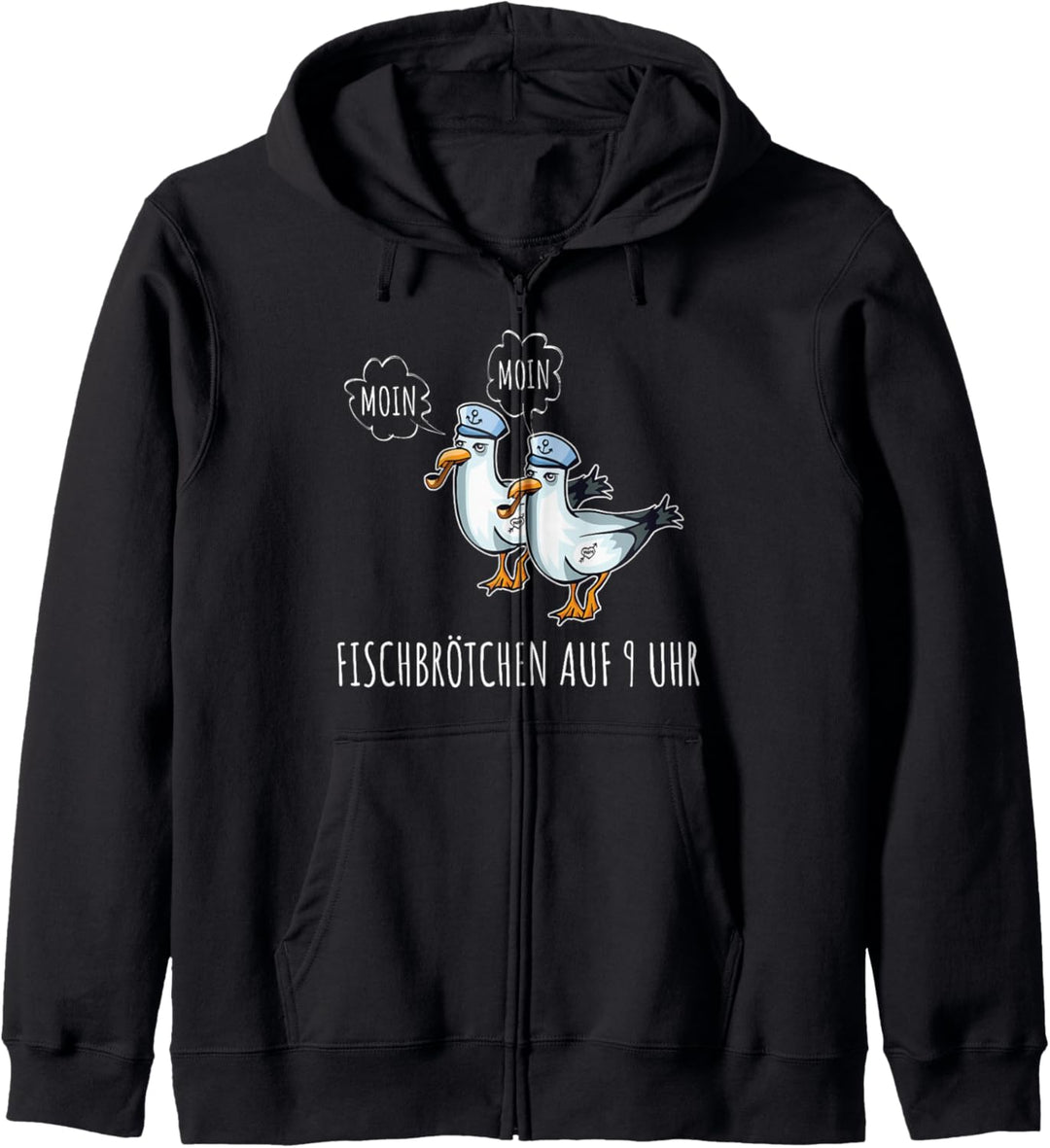 Moin Fischbrötchen Möwe norddeutsch plattdeutsch Kapuzenjacke