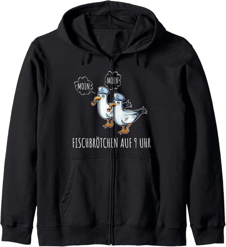 Moin Fischbrötchen Möwe norddeutsch plattdeutsch Kapuzenjacke