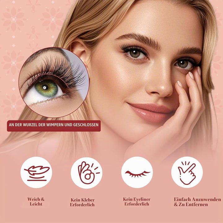 Higu clace Magnetische Wimpern,Magnet Wimpern Ohne Eyeliner,Magnetische Wimpern mit Applikator,Wimpe