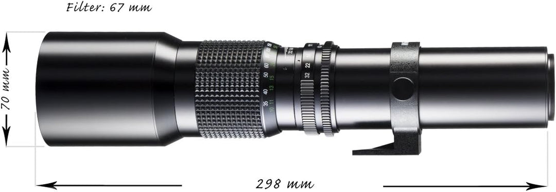 Walimex 500mm 1:8,0 CSC-Objektiv für Micro Four Thirds Bajonett schwarz ( für Vollformat gerechnet,