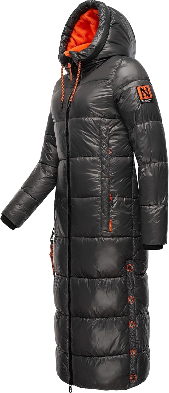 Navahoo Damen Warmer Winter Steppmantel mit Kapuze Schmuseengel XS-XXL XXL Anthracite, XXL Anthracit