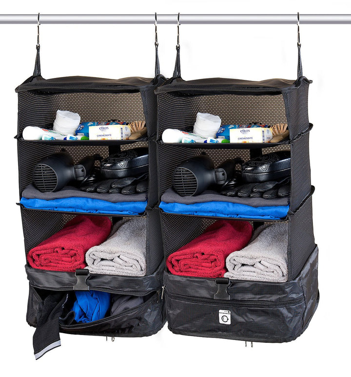 Xcase Koffer Regalsysteme: 2er-Set XL-Koffer-Organizer, Packwürfel zum Aufhängen, 30 x 64 x 30 cm (O