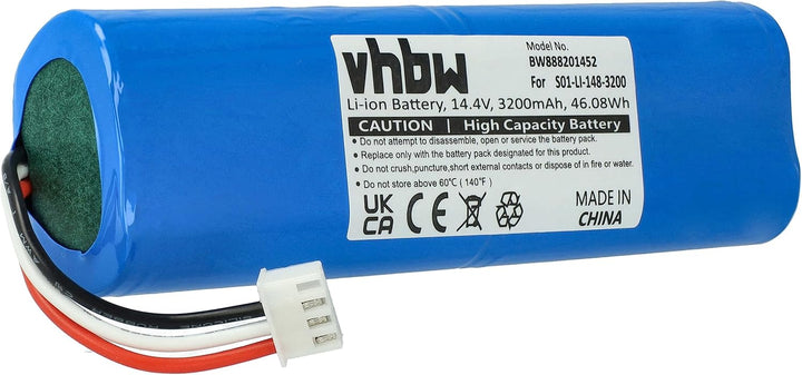 vhbw Akku kompatibel mit Ecovacs Deebot Ozmo 930 Staubsauger Home Cleaner Heimroboter (3200mAh, 14,4