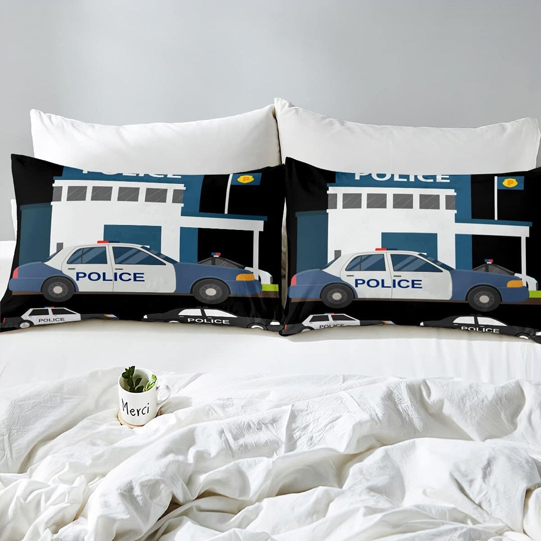 Homewish Polizeiwagen Bettwäsche Set 220×240, Kinder Karikatur Auto Bettbezug, Emergency Responder F
