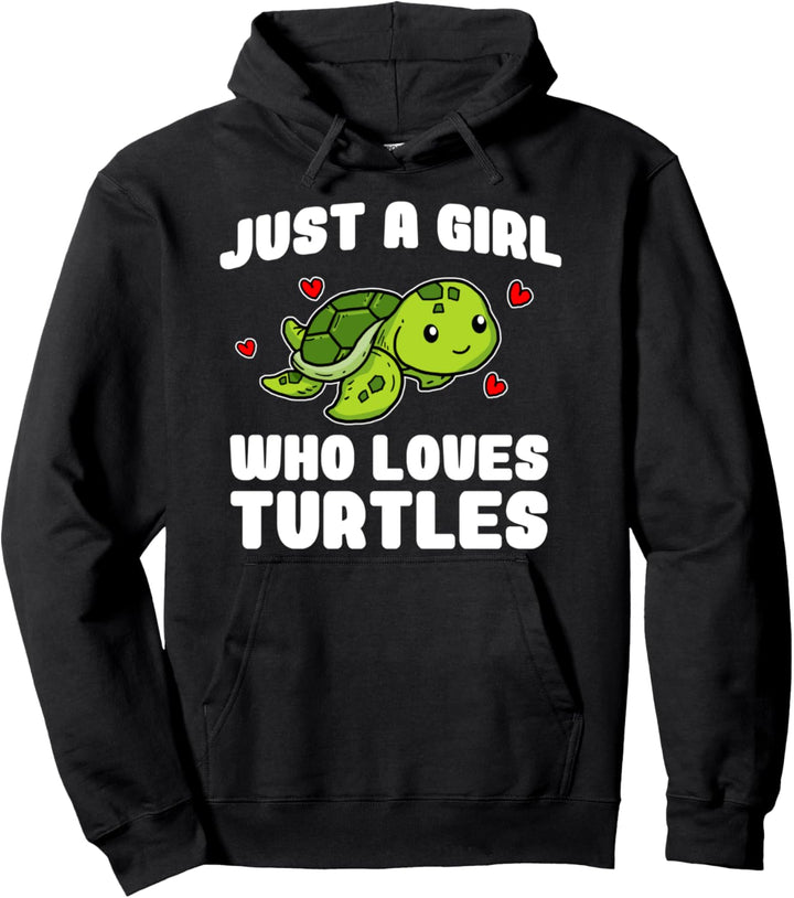 Just A Girl Who Loves Turtles Lustiges Schildkröten Kostüm Pullover Hoodie