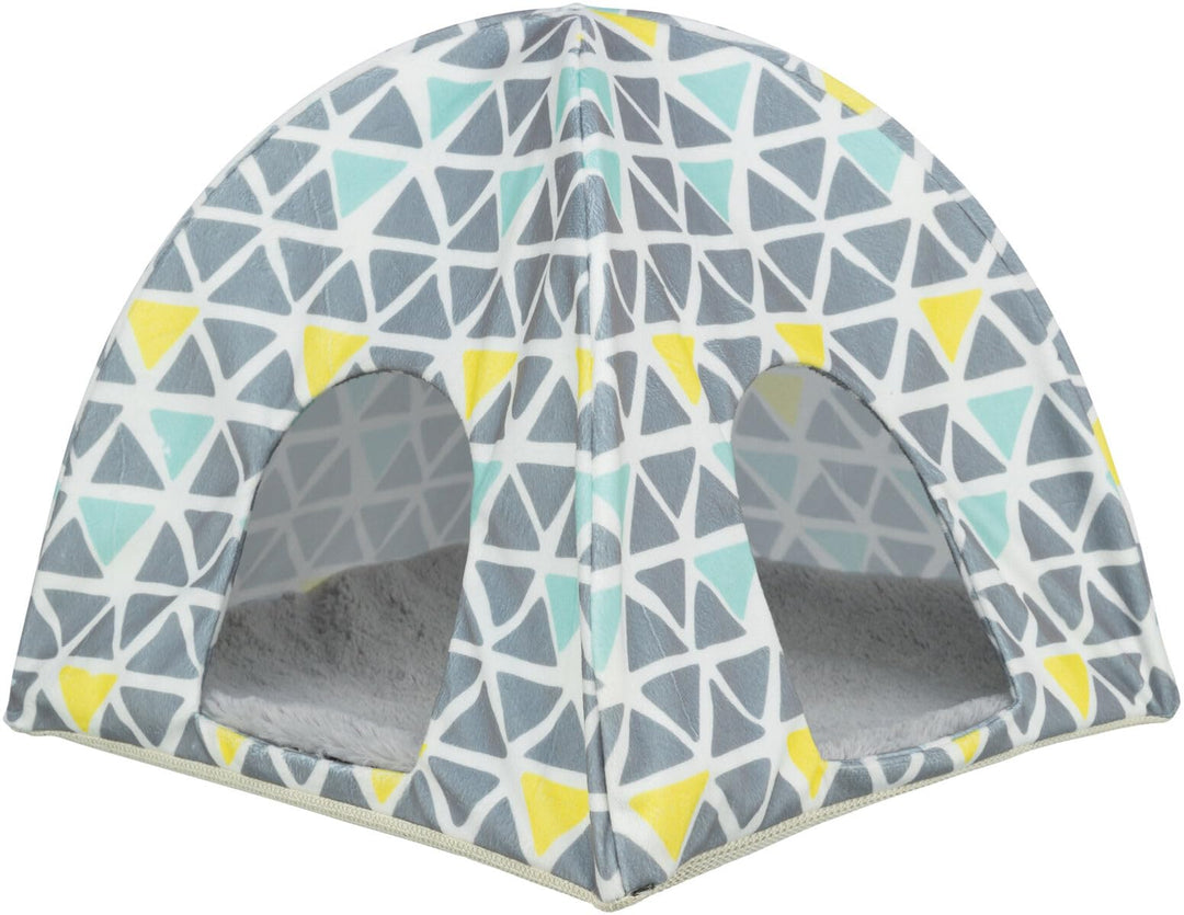 Wigwam Sunny, Meerschweinchen/Zwergkaninchen, 37 × 35 × 37 cm, bunt/grau