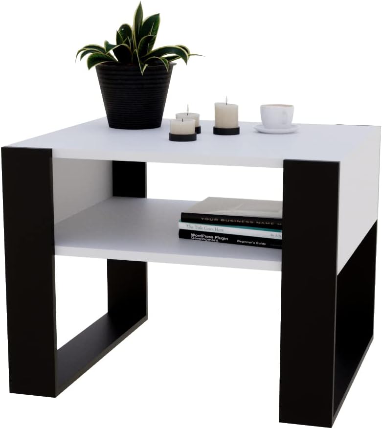 MRBLS Couchtisch – modernes rustikales Design – Wohnzimmer-Tisch Beistelltisch Kaffeetisch Sofatisch