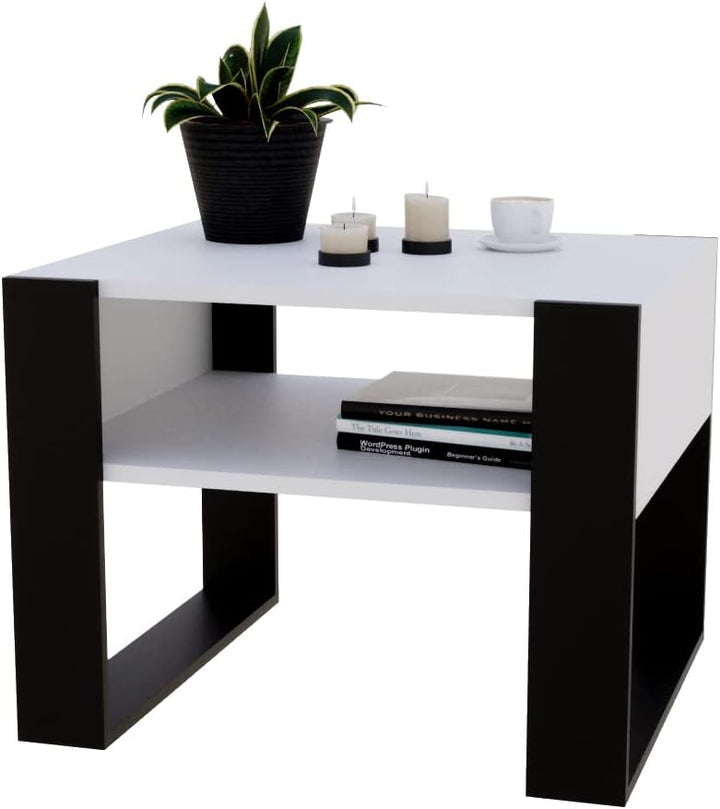 MRBLS Couchtisch – modernes rustikales Design – Wohnzimmer-Tisch Beistelltisch Kaffeetisch Sofatisch