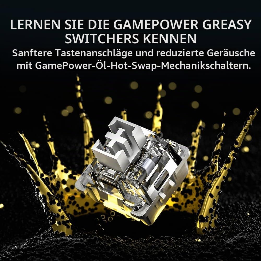 GAMEPOWER Gasket Pro X Kabellose Mechanische Gaming Tastatur, 75% Layout, Triple Mode Wireless, Blue