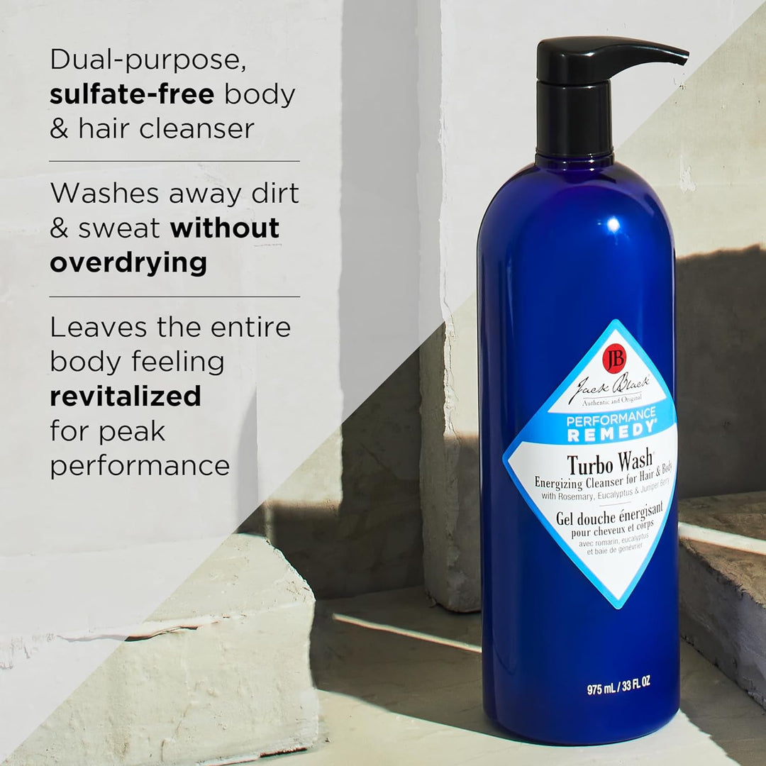 Jack Black Turbo Wash Energizing Cleanser for Hair & Body, 3 fl. oz.