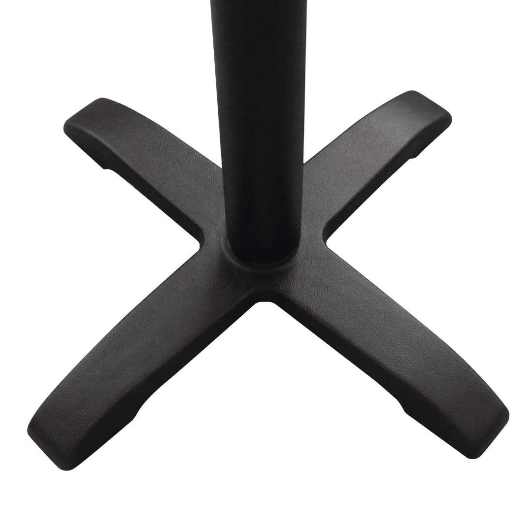Bolero Tischfuss mit Fusskreuz Gusseisen 72cm hoch, Schwarz, 720(H) x 480(L) x 480(W)mm