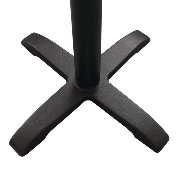 Bolero Tischfuss mit Fusskreuz Gusseisen 72cm hoch, Schwarz, 720(H) x 480(L) x 480(W)mm