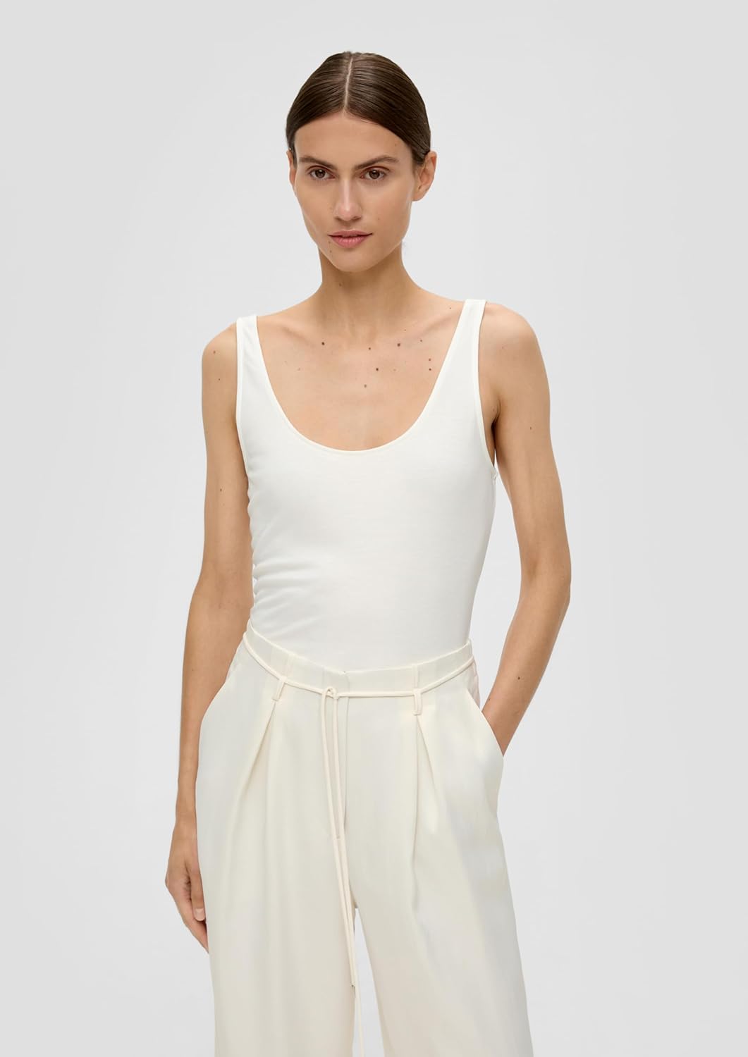 s.Oliver BLACK LABEL Damen T-Shirt 44 Creme 0200, 44 Creme 0200