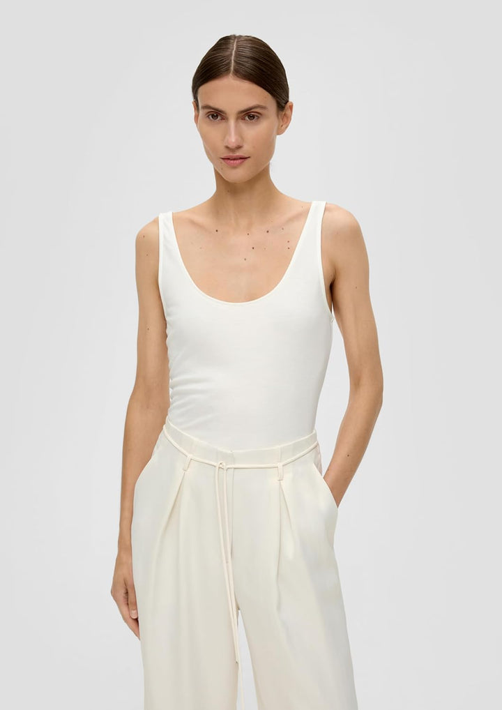 s.Oliver BLACK LABEL Damen T-Shirt 44 Creme 0200, 44 Creme 0200