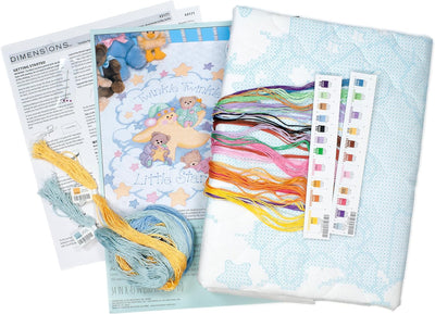 Dimensions Quilt-Set Kreuzstich (inkl. Vorlage, Nadel und Anleitung), Twinkle Twinkle Twinkle Steppd