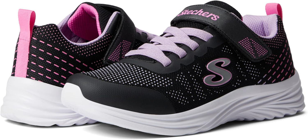 Skechers Dreamy Dancer Radiant Rogue Sneaker 28 EU Black Lavender Mesh Multi Trim, 28 EU Black Laven