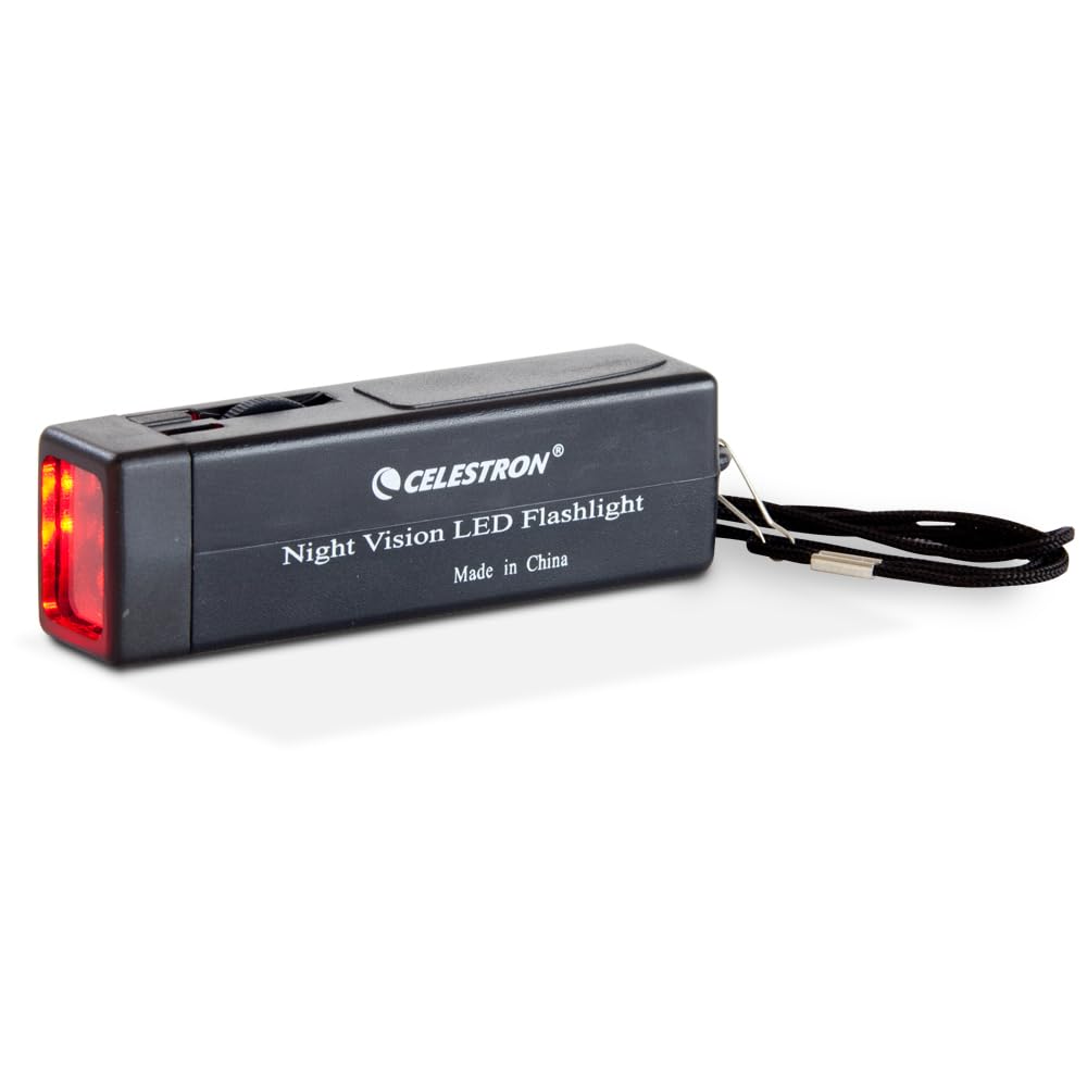 Celestron 93588 Astro Night Vision Taschenlampe, Schwarz Night Vision Red Flashlight, Night Vision R