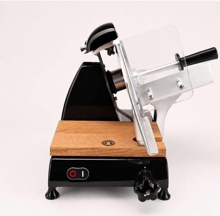 Berkel RL 250 schwarz Profi-Ausschnittmaschine, 250 mm, Aluminium, Schwarz, Weinfassholzbrett, manue