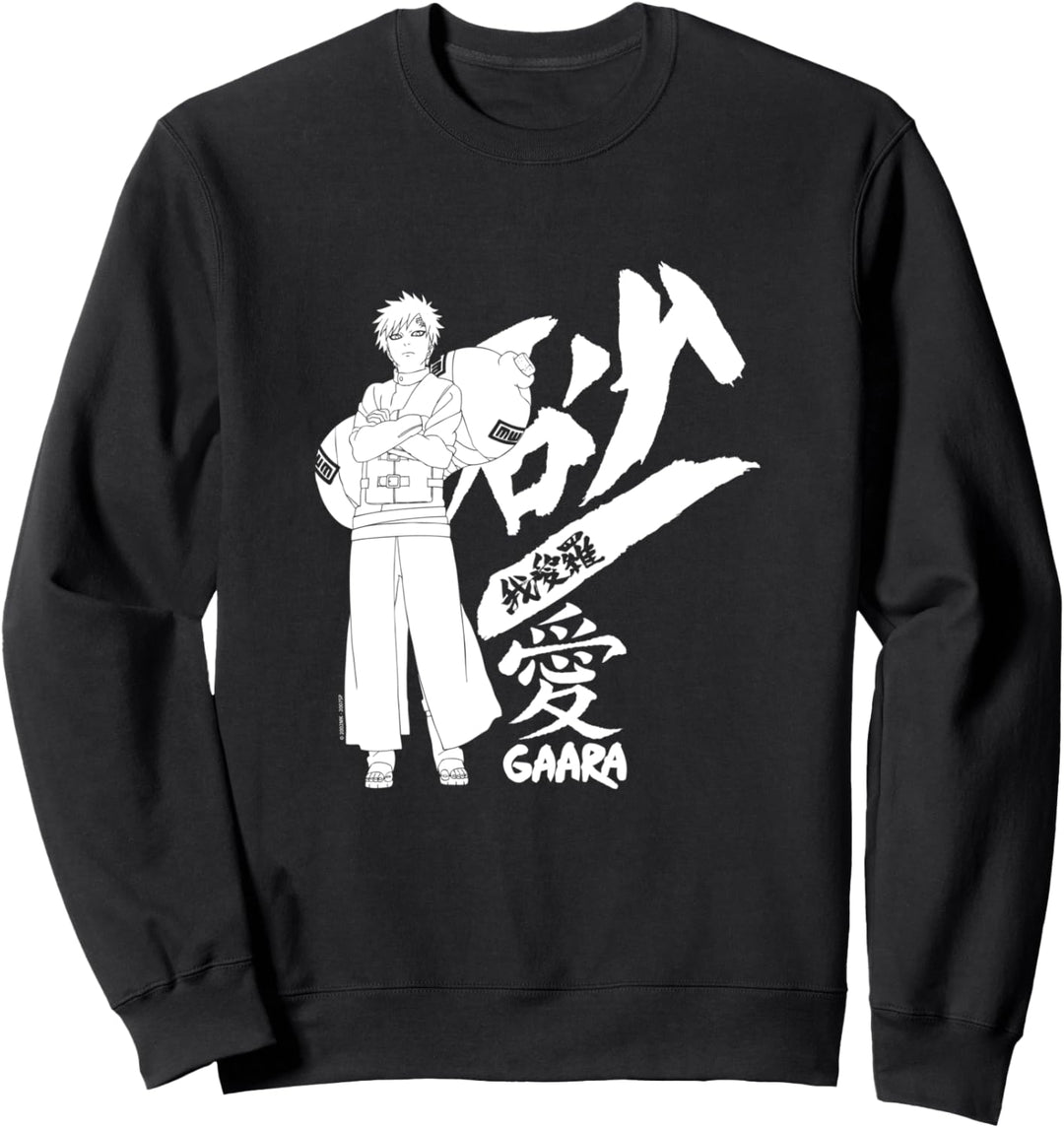 Naruto Shippuden Gaara stehend mit Kanji Sweatshirt