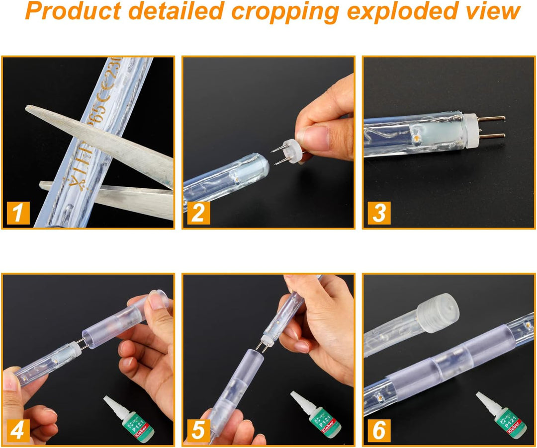 Forever Speed 50Meter LED Lichterschlauch Lichterkette Schlauch Leiste Aussen und Innen Warmweiss 18