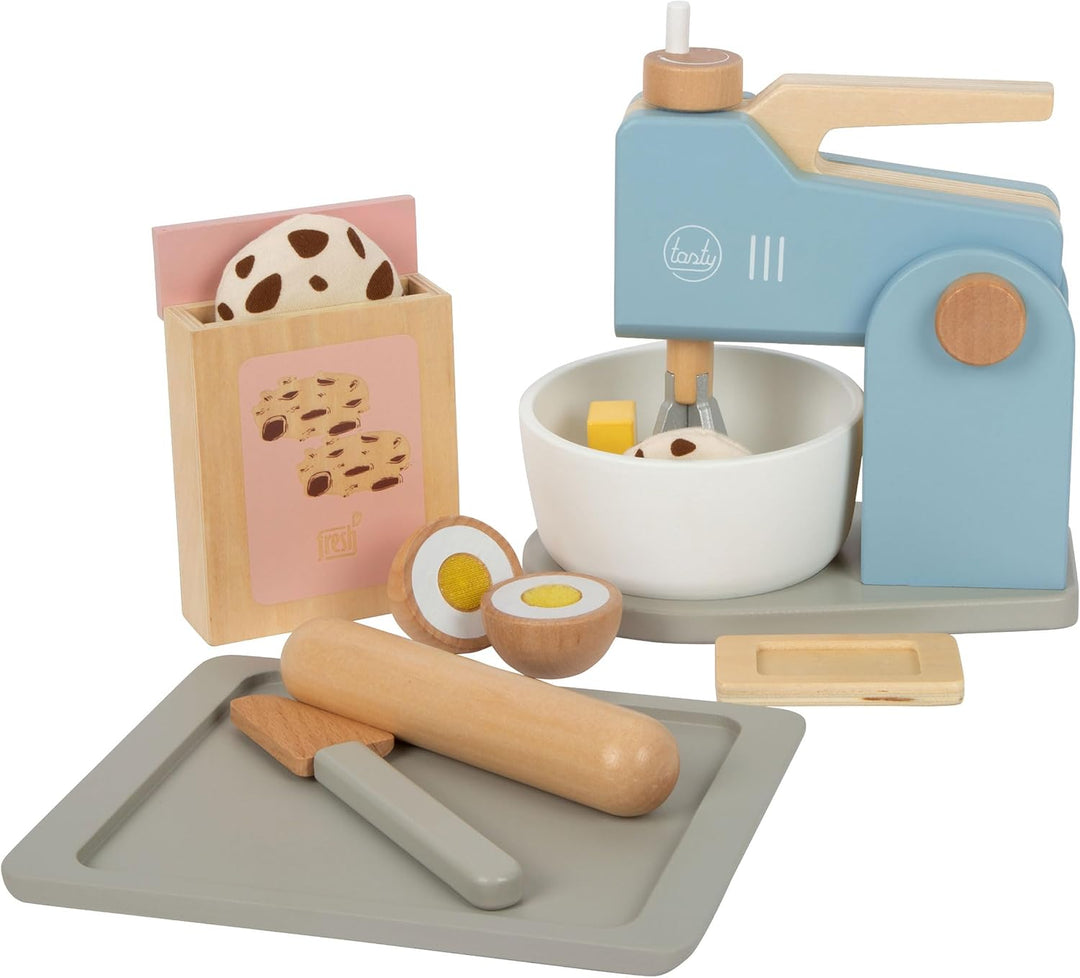 small foot Mixer-Set "tasty" aus Holz, Rollenspielzeug für Kinder, Zubehör für Spielküchen, ab 3 Jah