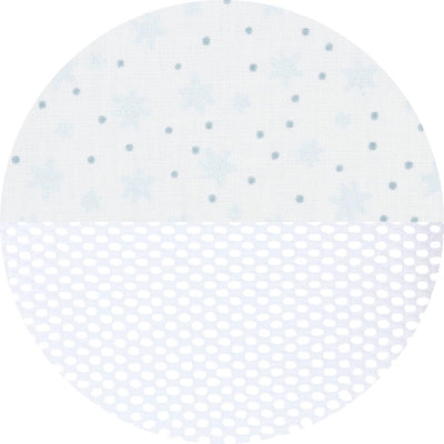 babybay Nestchen Mesh passend für Modell Original, weiss Glitzersterne diamantblau