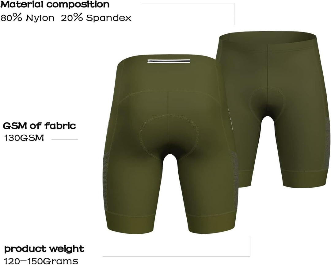 Lo.gas Radhose Herren Kurz Gepolstert 4D Fahrradhose Herren Kurz Gepolstert Schnelltrockende Elastis