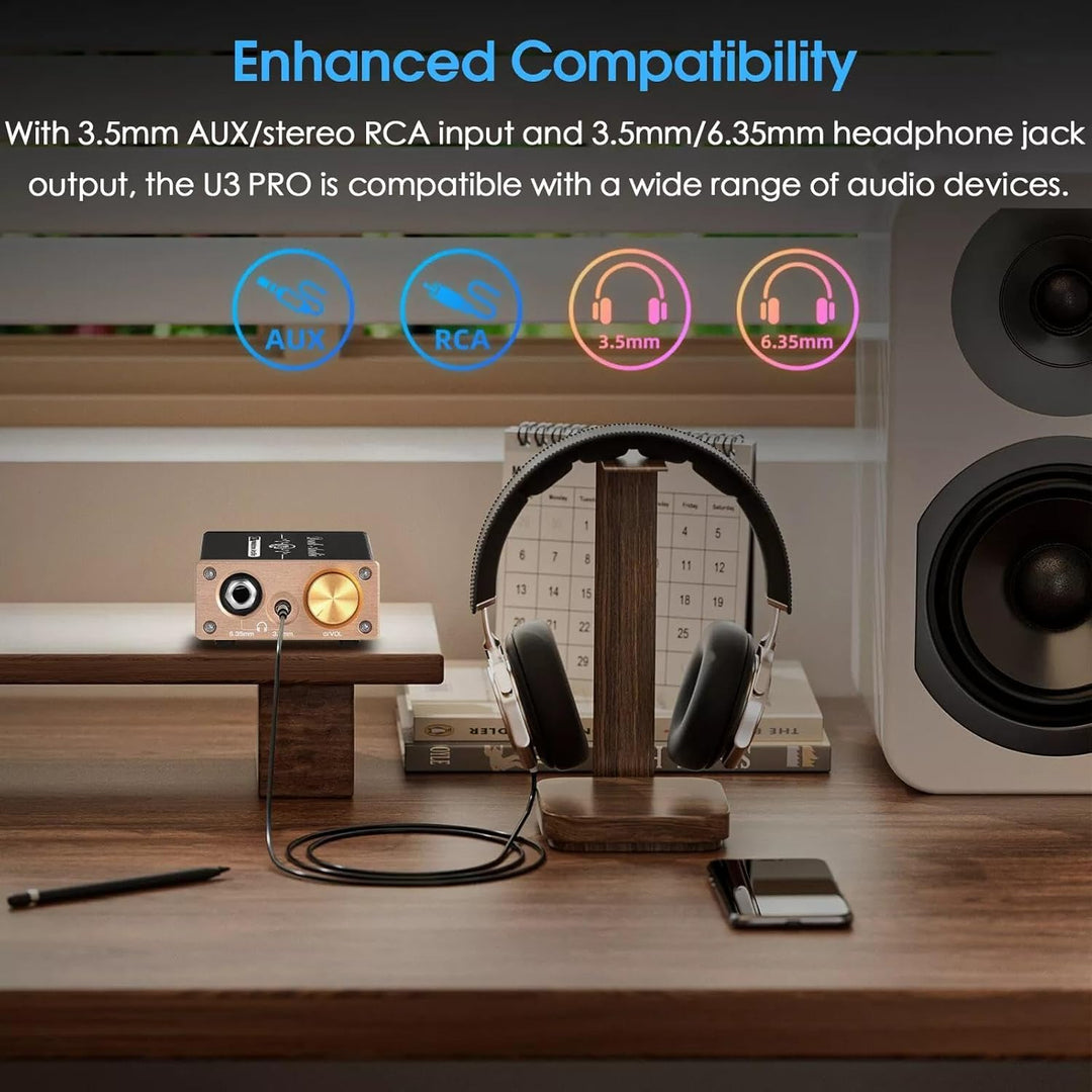 Douk Audio HiFi Mini Kopfhörerverstärker Klasse A Desktop-Verstärker für Kopfhörer DC5V (U3PRO), U3P