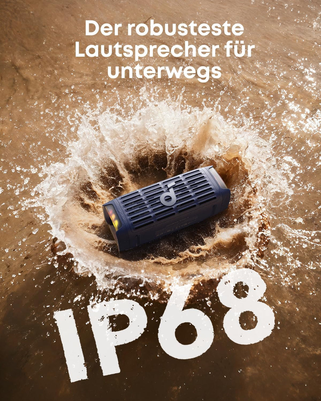 soundcore Boom 3i by Anker – Robuster Outdoor Lautsprecher, Bluetooth Lautsprecher, wasserdicht IP68