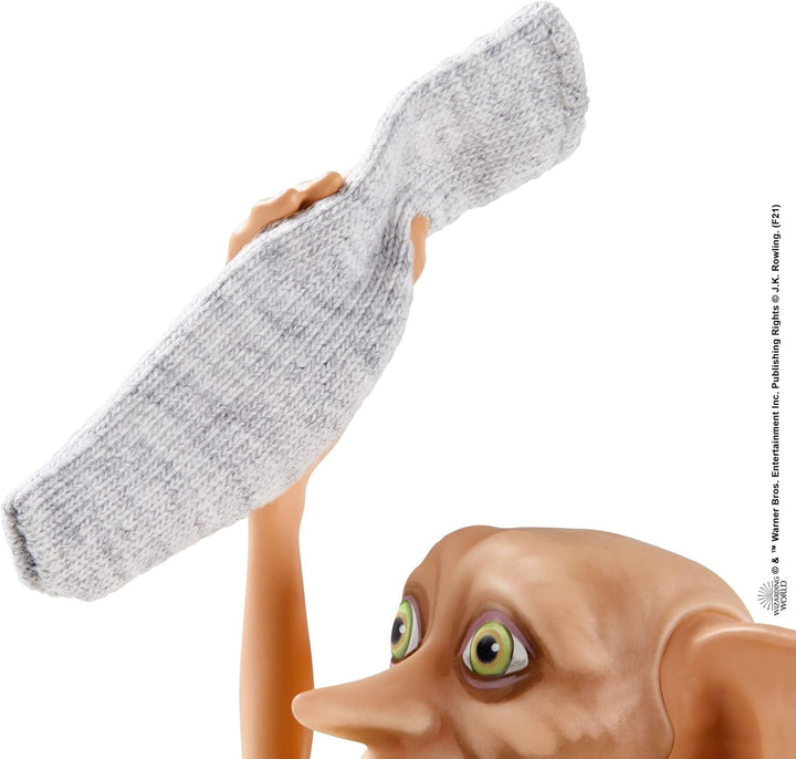 Mattel Harry Potter Sammelfigur Dobby der Hauself in altes Leintuch gekleidet, mit Socke als Zubehör