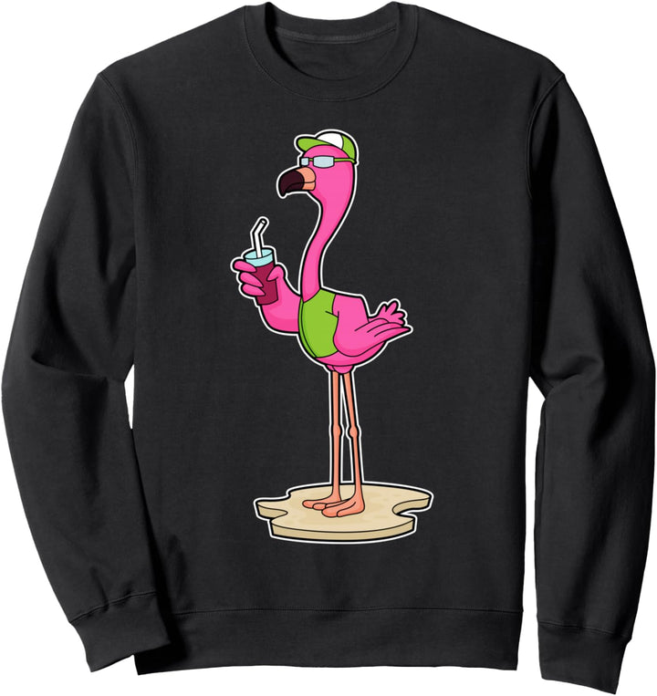 Flamingo Saft Sonnenbrille Cap Sweatshirt