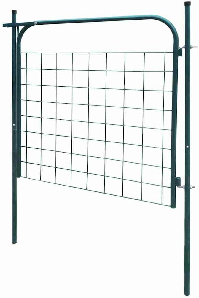 vidaXL Gartenzauntor Metallzauntor Stahl-Tor Tor-Paneel Tor 100 x 100 cm Grün, Grün