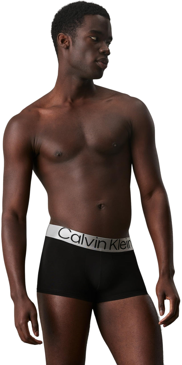 Calvin Klein Herren Boxershorts Low Rise Trunks mit Stretch XS Schwarz (Black), XS Schwarz (Black)