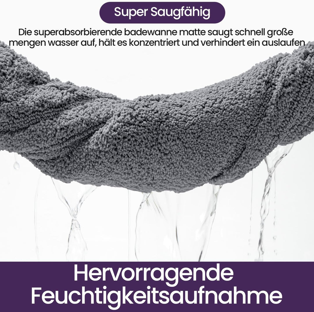 DEXI Badezimmerteppich 50 x 80 cm, weicher Badematte, rutschfest waschbar Badvorleger, Saugfähige Du