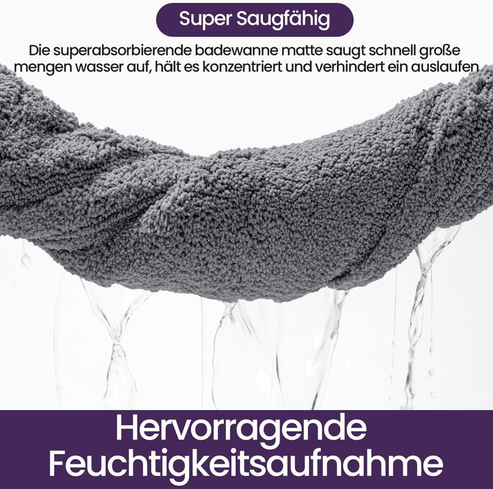 DEXI Badezimmerteppich 50 x 80 cm, weicher Badematte, rutschfest waschbar Badvorleger, Saugfähige Du