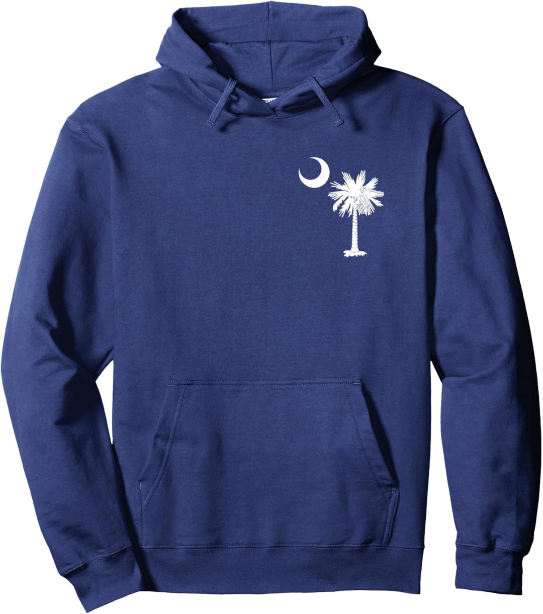 South Carolina Staatsflagge Palmetto Baum Crescent Moon SC Pullover Hoodie