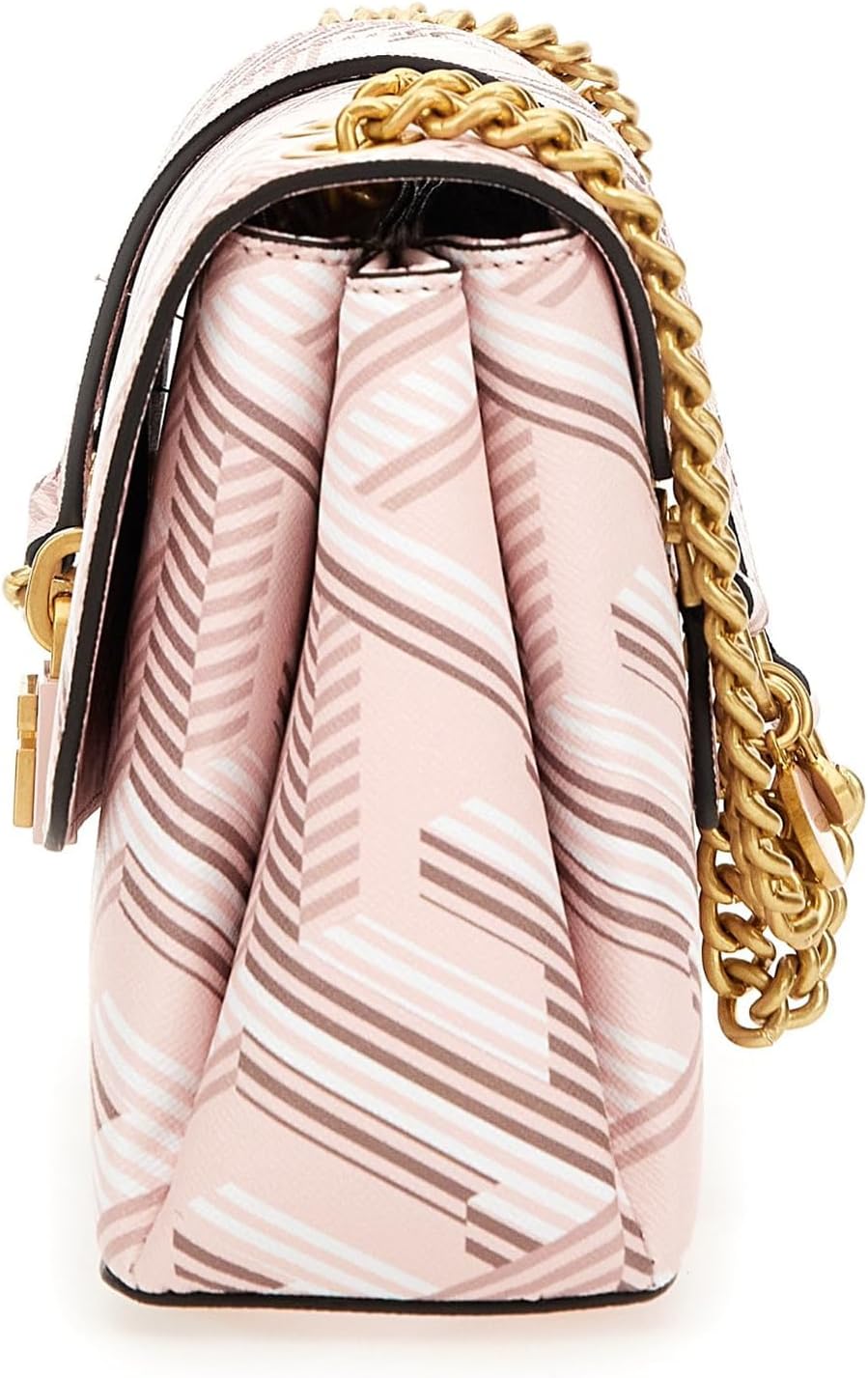 GUESS Damen Montreal Covertible Flap Umhängetasche, Crossbody Pale Rose Logo, Pale Rose Logo