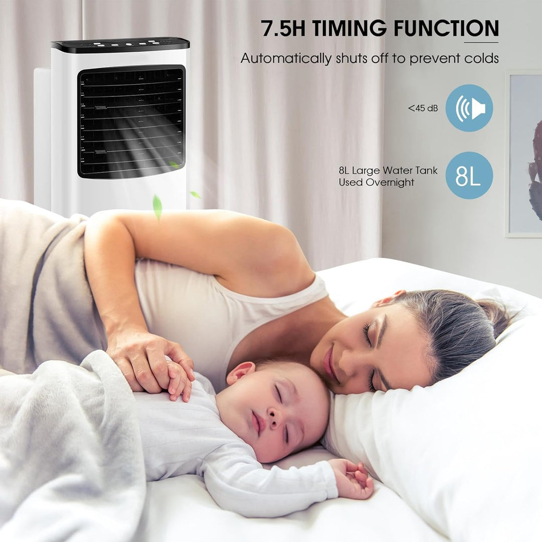 SOARS Klimaanlage mobil ohne Abluftschlauch, 3 in 1 Air Cooler, Ventilator, Luftbefeuchter, Klimager