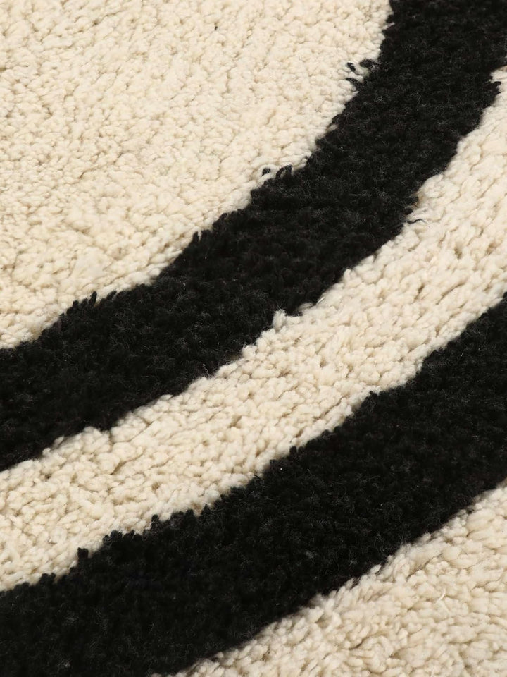 RugVista Badematte Chateau, ∅ 90 cm, Rund, Mittelflor, Anti-Rutsch, Moderner Badteppich, Maschinenwa