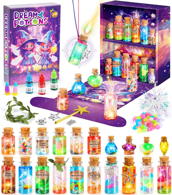 Kreative Geschenk für Kinder - Spielzeug ab 6 7 8 9 10 Jahre Mädchen & Jungen - Zaubertrank Set Bast